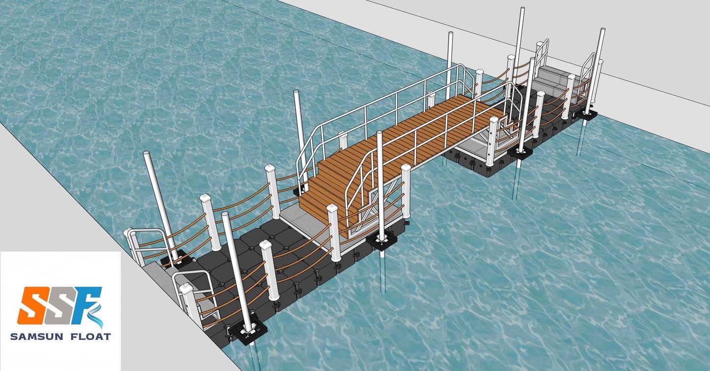 แบบ 3D สำหรับออกแบบแพลอยน้ำ