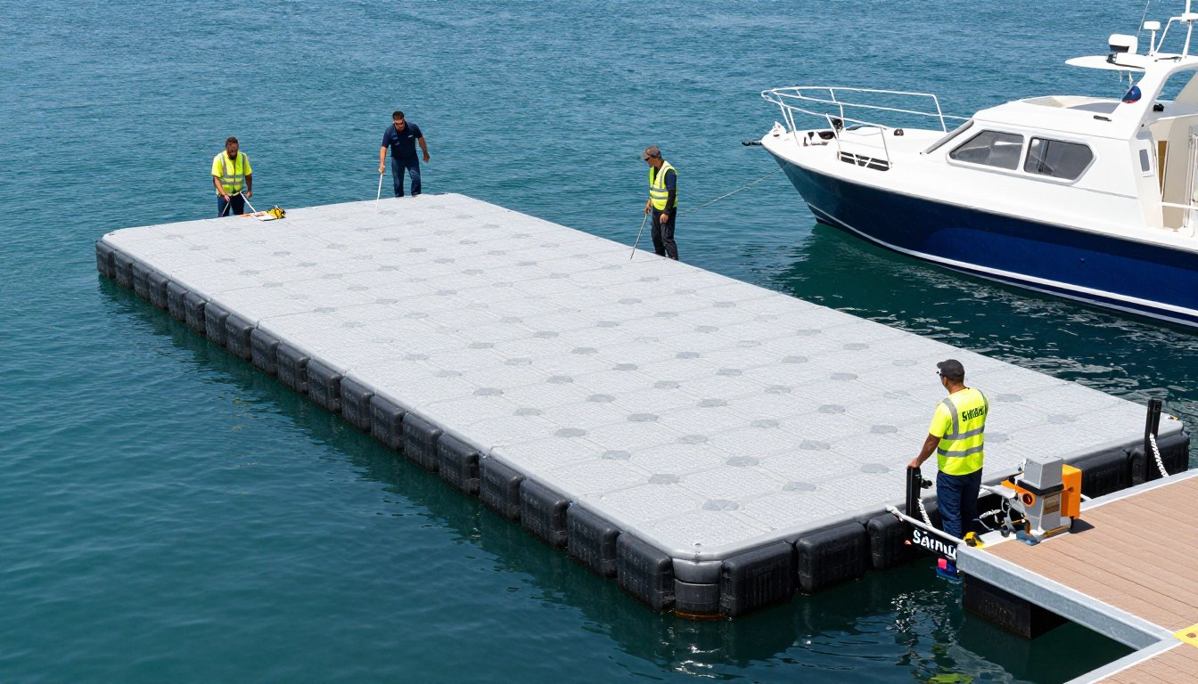 แพลอยน้ำ HDPE และท่าเทียบเรือของ Samsun Float